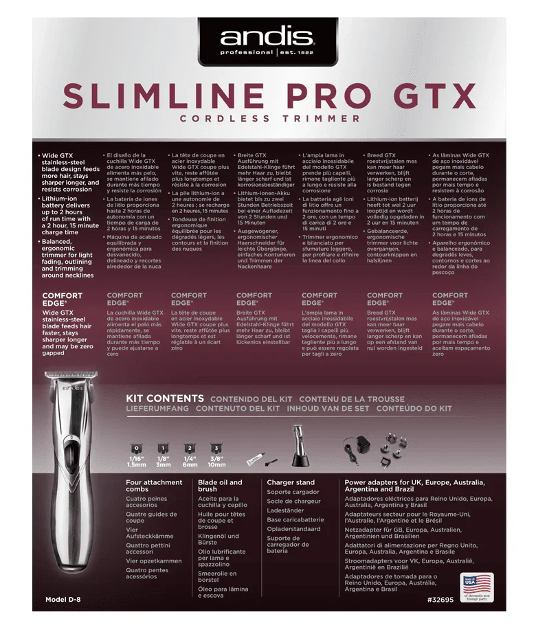 Andis Slimline Pro GTX Trimmer - Image 6
