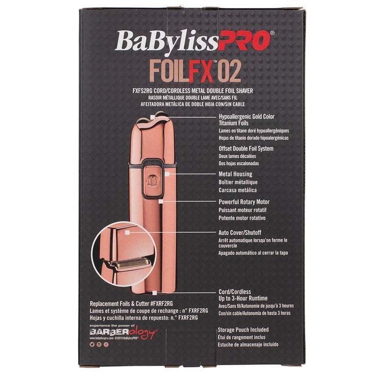 BaBylissPRO Cordless Rose Gold Metal Double Foil Shaver - Image 6