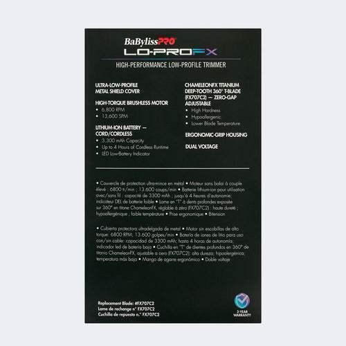 BaBylissPRO LoPROFX Iridescent Trimmer – High-Performance Cordless Trimmer for Precision Grooming - Image 8
