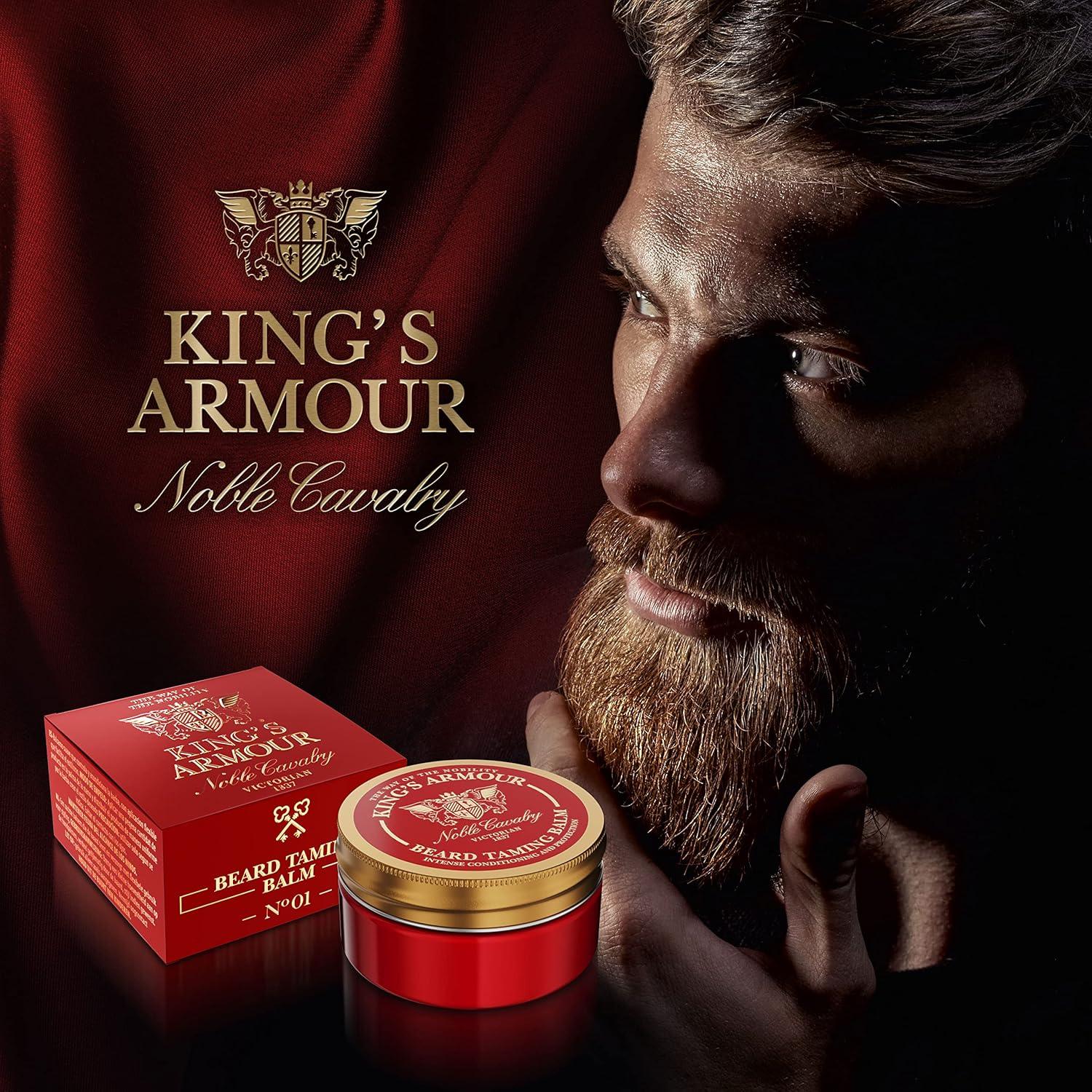 King’s Armour Beard Balm (50ml / 1.69 oz)–Styles, Strengthens, Softens and Grooms Beards and - Image 8