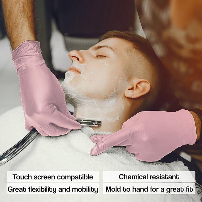 L3VEL3 Professional Nitrile Gloves Pink - 100 ct - Image 3