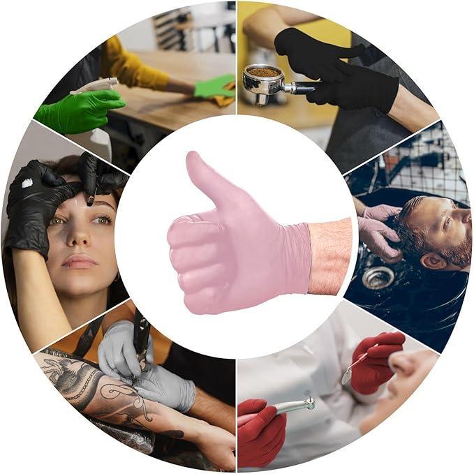 L3VEL3 Professional Nitrile Gloves Pink - 100 ct - Image 6