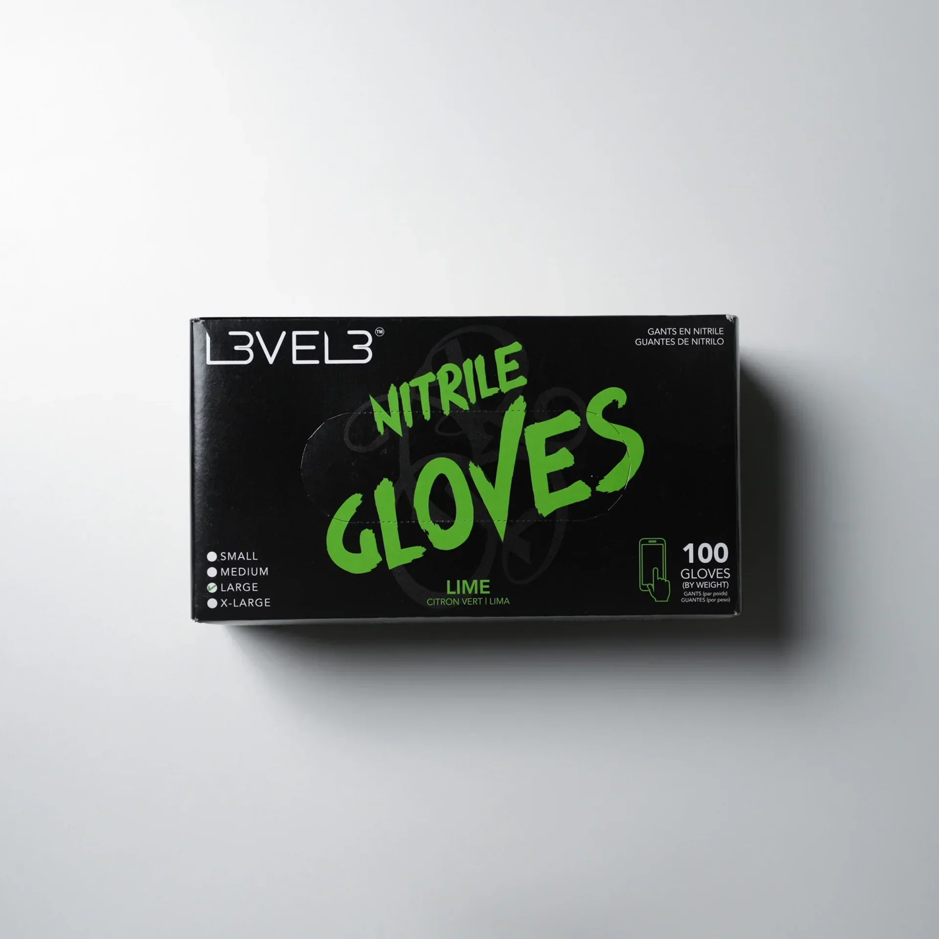 L3VEL3 Professional Nitrile Gloves Lime - 100 ct - Image 5