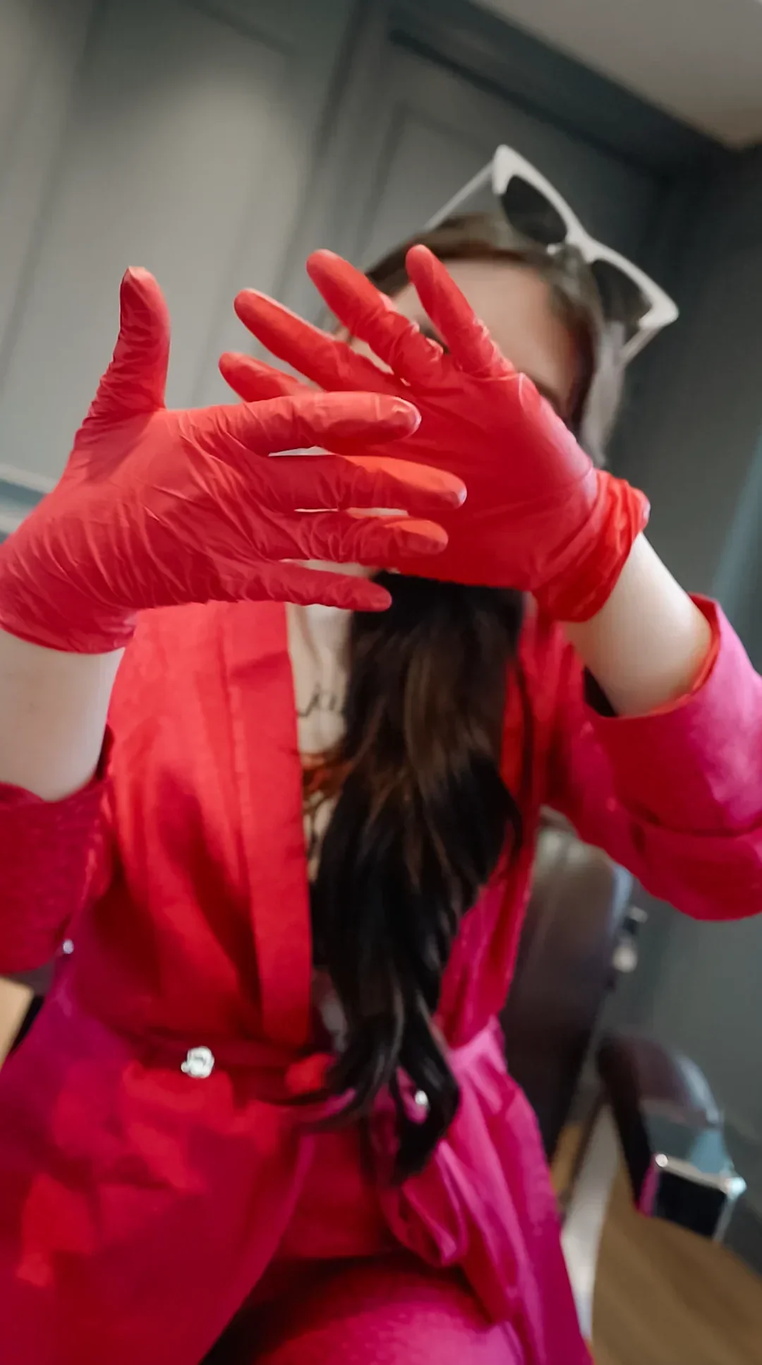 LV3 Nitrile Gloves (100ct) - Red Large Large - Image 5