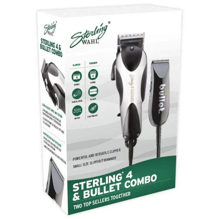 Wahl Sterling 4 Clipper with Sterling Bullet Trimmer Combo - Image 7